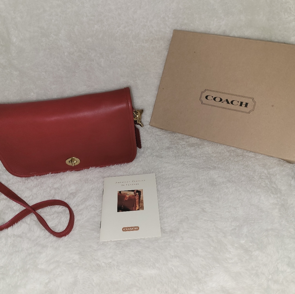 Coach red crossbody